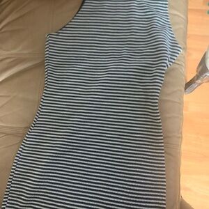 Black and White Striped Dress